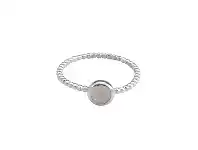Bevilles Jewellery Sterling Silver Rose Quartz Stackable Ring - O offer