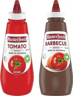 IGA Masterfoods tomato or barbecue squeezy sauce offer
