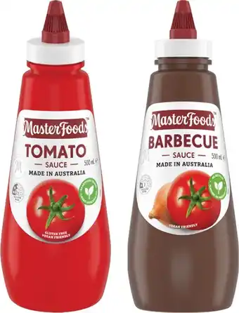 Masterfoods tomato or barbecue squeezy sauce