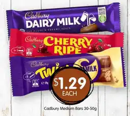 Spudshed Cadbury Medium Bars offer