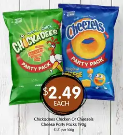 Spudshed Chickadees Chicken Or Cheezels Cheese Party Packs offer