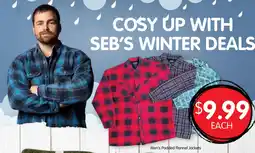 Spudshed Mens Padded Flannel Jackets offer