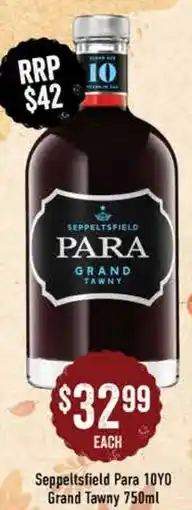Spudshed Seppeltsfield Para 10YO Grand Tawny offer