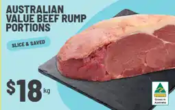 IGA Australian value beef rump portions offer