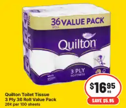 IGA Quilton Toilet Tissue 3 Ply 36 Roll Value Pack offer