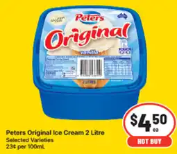 IGA Peters Original Ice Cream offer