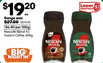 Woolworths Nescafé Blend 43 Instant Coffee offer