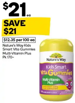 Woolworths Nature's Way Kids Smart Vita Gummies Multi-Vitamin Plus Pk 170- offer