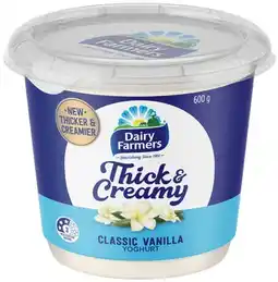 IGA Dairy Farmers Thick & Creamy Yoghurt 550‑600g Selected Varieties offer