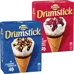 IGA Peters Drumstick 4 Pack or Minis 6 Pack Selected Varieties offer
