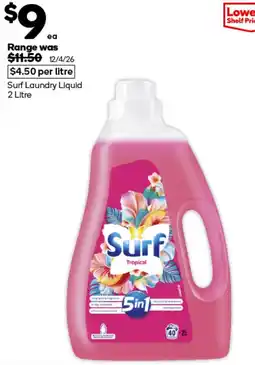 Woolworths Surf Laundry Liquid offer