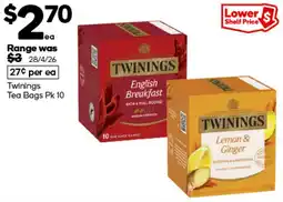 Woolworths Twinings Tea Bags offer