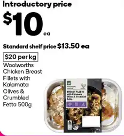 Woolworths Woolworths Chicken Breast Fillets with Kalamata Olives & Crumbled Fetta offer