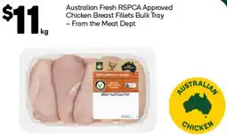 Woolworths Australian fresh rspca approved chicken breast fillets bulk tray offer
