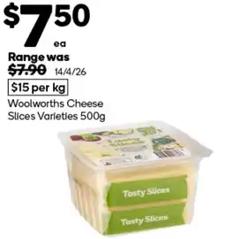 Woolworths Woolworths Cheese Slices Varieties offer