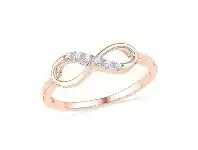 Bevilles Jewellery 9ct Rose Gold Stackable Infinity Ring - N offer