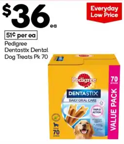 Woolworths Pedigree Dentastix Dental Dog Treats offer