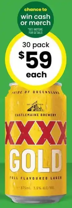 XXXX Gold Block Cans
