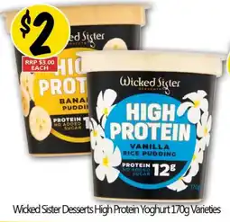 NQR Wicked Sister Desserts High Protein Yoghurt offer