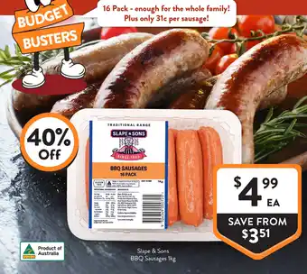 Slape & sons bbq sausages