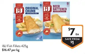 Foodworks I&j fish fillets offer