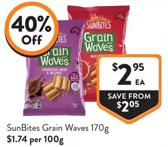Foodworks SunBites Grain Waves offer