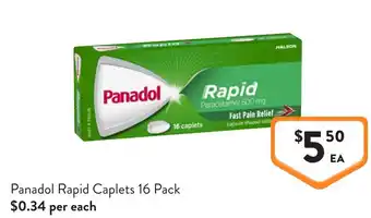 Foodworks Panadol Rapid Caplets offer