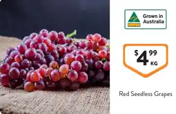 Foodworks Red Seedless Grapes offer