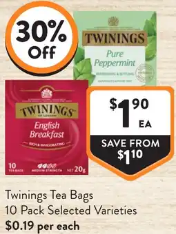 Foodworks Twinings Tea Bags offer