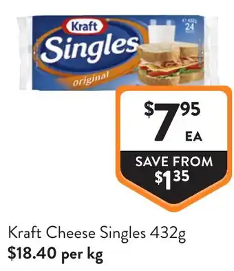Foodworks Kraft Cheese Singles offer