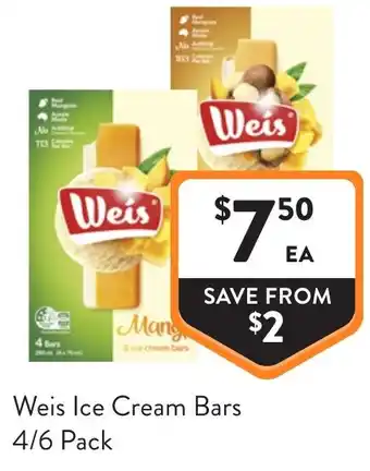 Foodworks Weis Ice Cream Bars offer