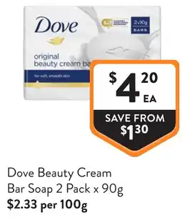 Foodworks Dove Beauty Cream Bar Soap offer