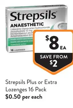 Foodworks Strepsils Plus or Extra Lozenges offer