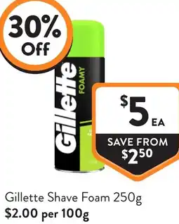 Foodworks Gillette Shave Foam offer