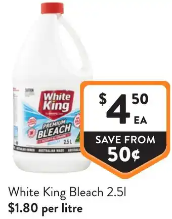 Foodworks White King Bleach offer