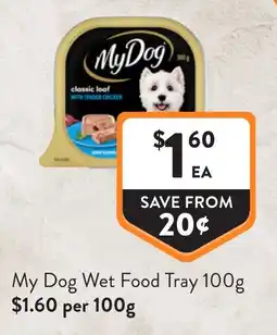 Foodworks My Dog Wet Food Tray offer