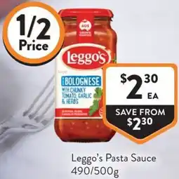 Foodworks Leggo's Pasta Sauce offer