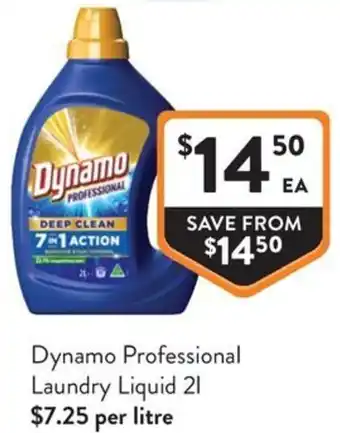 Foodworks Dynamo Professional Laundry Liquid offer