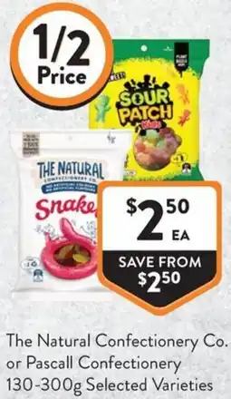 Foodworks The Natural Confectionery Co. or Pascall Confectionery offer