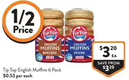 Foodworks Tip Top English Muffins offer
