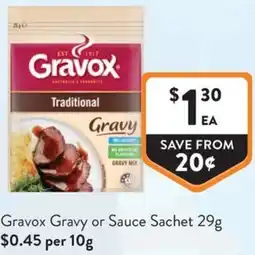 Foodworks Gravox Gravy or Sauce Sachet offer