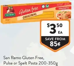 Foodworks San Remo Gluten Free, Pulse or Spelt Pasta offer