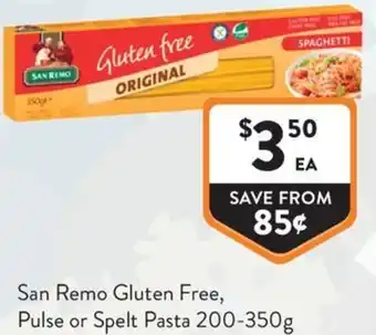 Foodworks San Remo Gluten Free, Pulse or Spelt Pasta offer