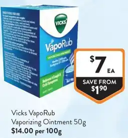 Foodworks Vicks VapoRub Vaporizing Ointment offer