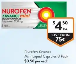 Foodworks Nurofen Zavance Mini Liquid Capsules offer