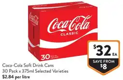 Foodworks Coca-Cola Soft Drink Cans offer