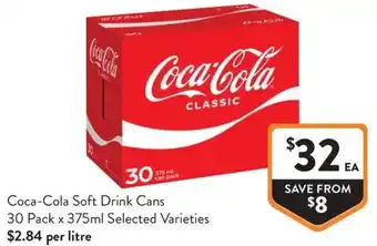 Foodworks Coca-Cola Soft Drink Cans offer