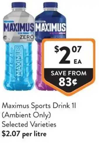 Foodworks Maximus Sports Drink offer