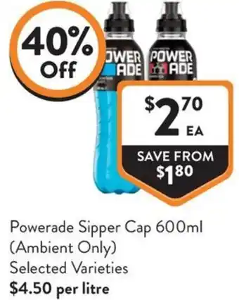 Foodworks Powerade Sipper Cap offer