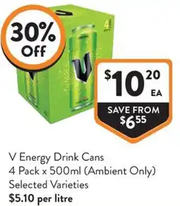 Foodworks V Energy Drink Cans offer